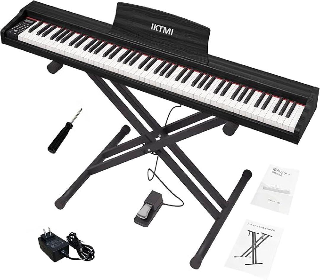 電子ピアノ 88鍵盤 木製 88鍵 電子ピアノスタンドセット