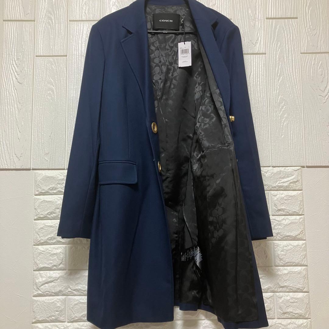 COACHコーチ　チェスターコート　サイズM ディープブルー