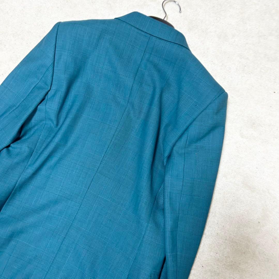 美品　ポールスミス　ダブルブレストテーラードジャケット　ターコイズブルー　現行