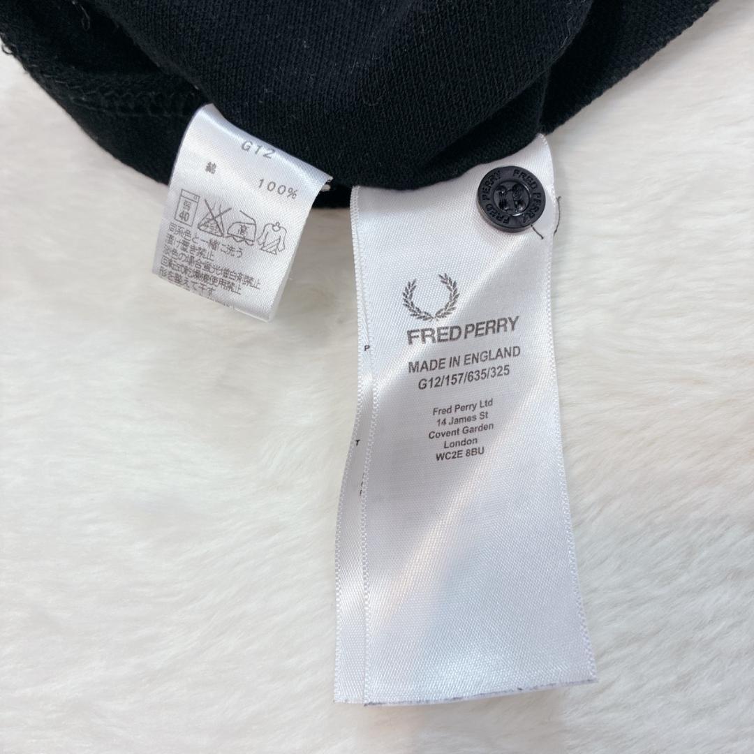 FRED PERRY ポロシャツ G12 英国製 M ユニセックス ブラック