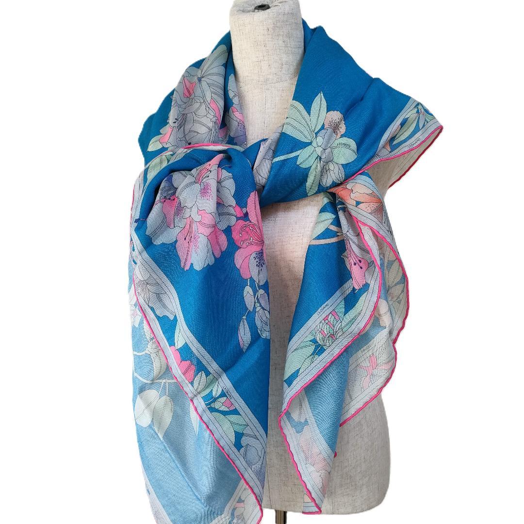 新品 12万 近年 大判 LEONARD レオナール ストール カシミア