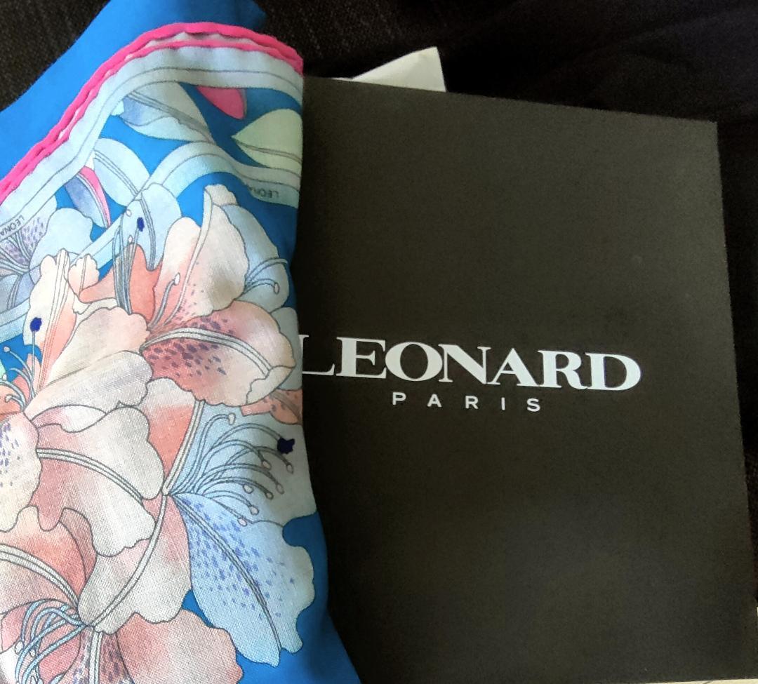 新品 12万 近年 大判 LEONARD レオナール ストール カシミア