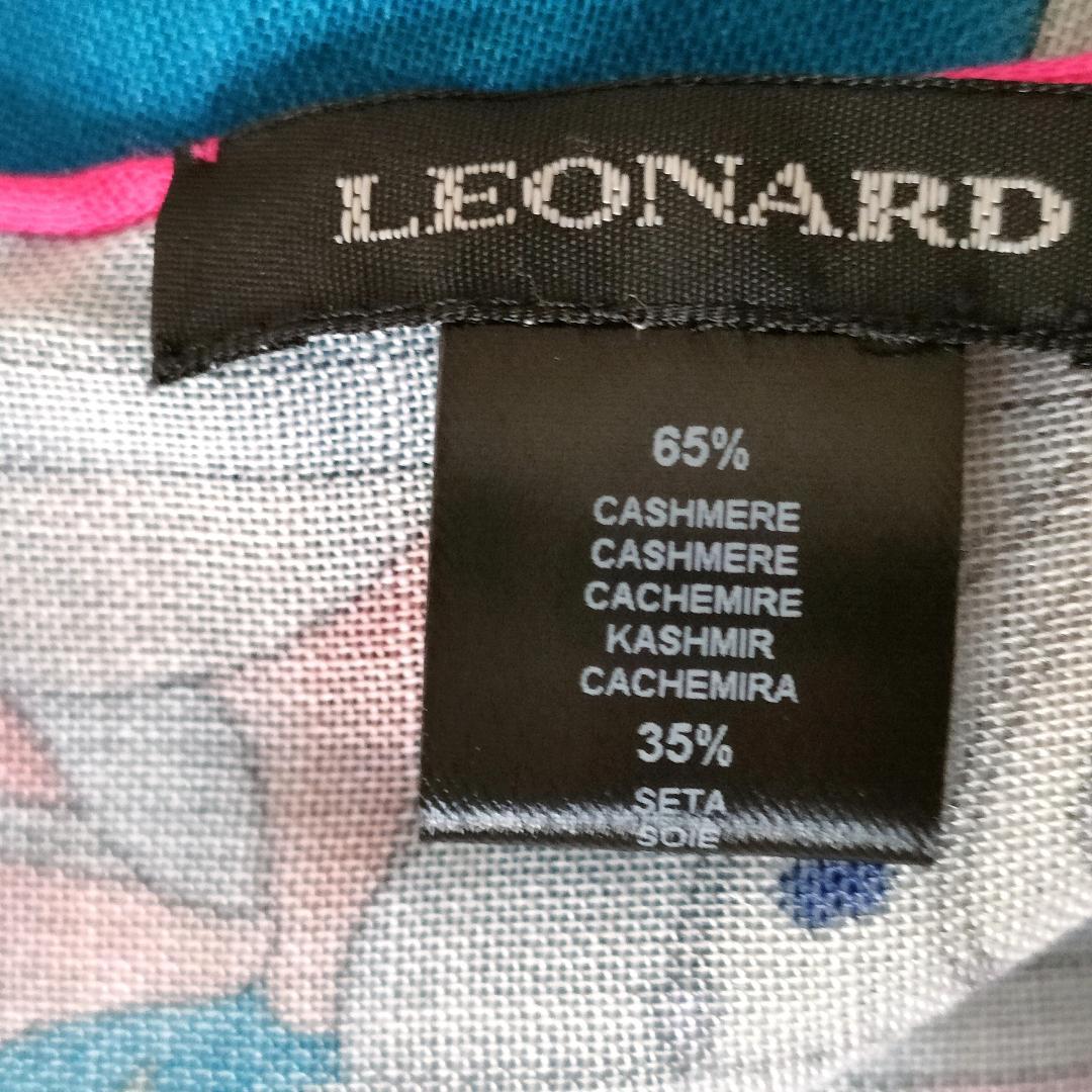 新品 12万 近年 大判 LEONARD レオナール ストール カシミア