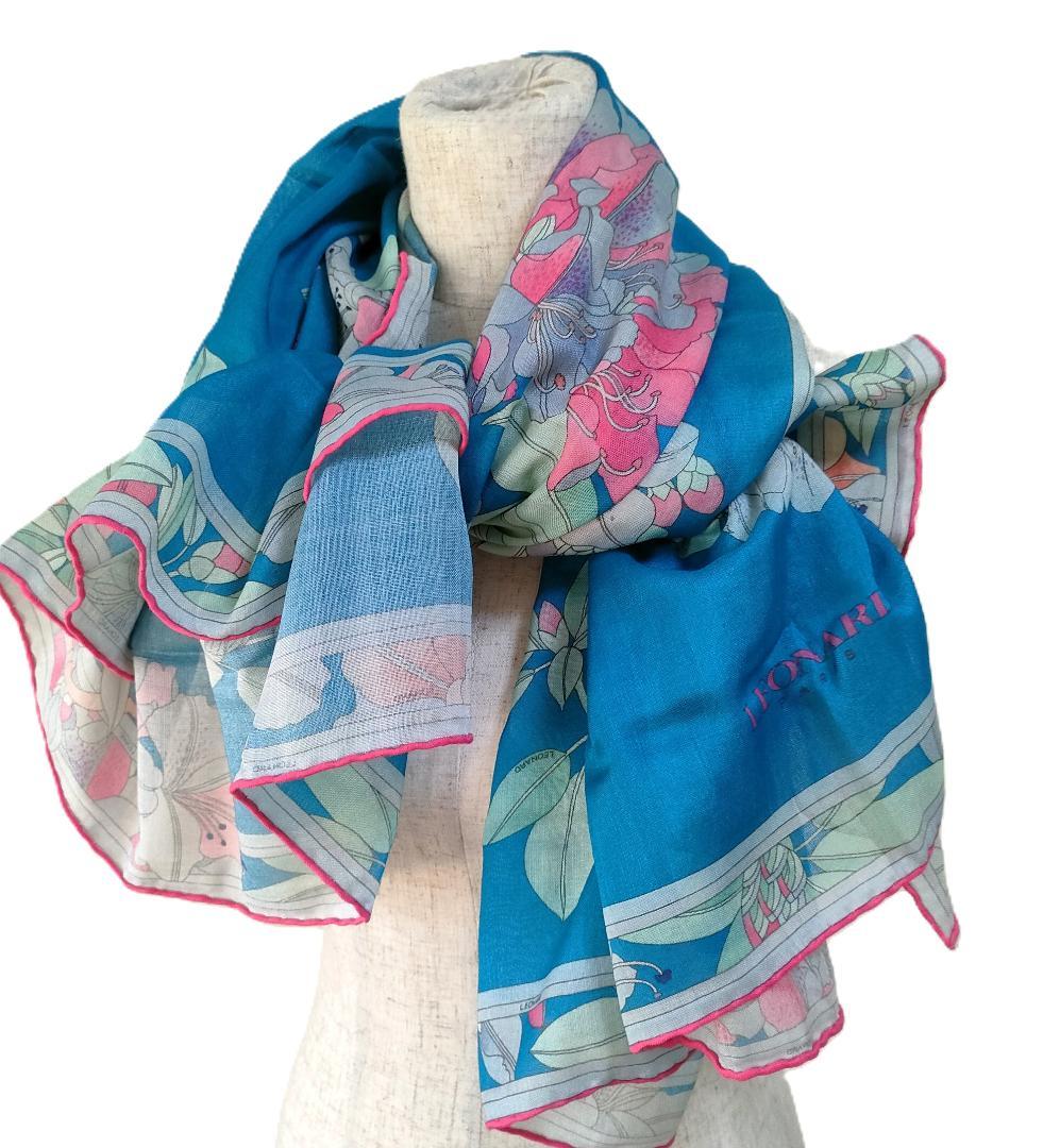 新品 12万 近年 大判 LEONARD レオナール ストール カシミア