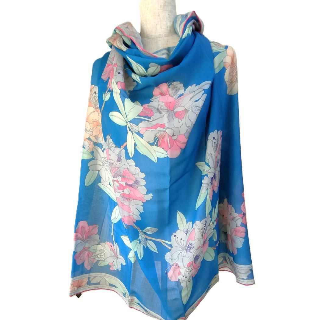 新品 12万 近年 大判 LEONARD レオナール ストール カシミア