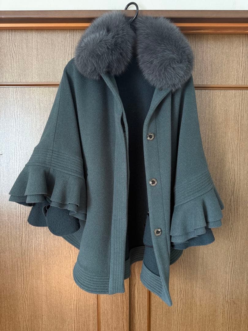 sov.ダブルスタンダードクロージング アンゴラ二重織ポンチョコート