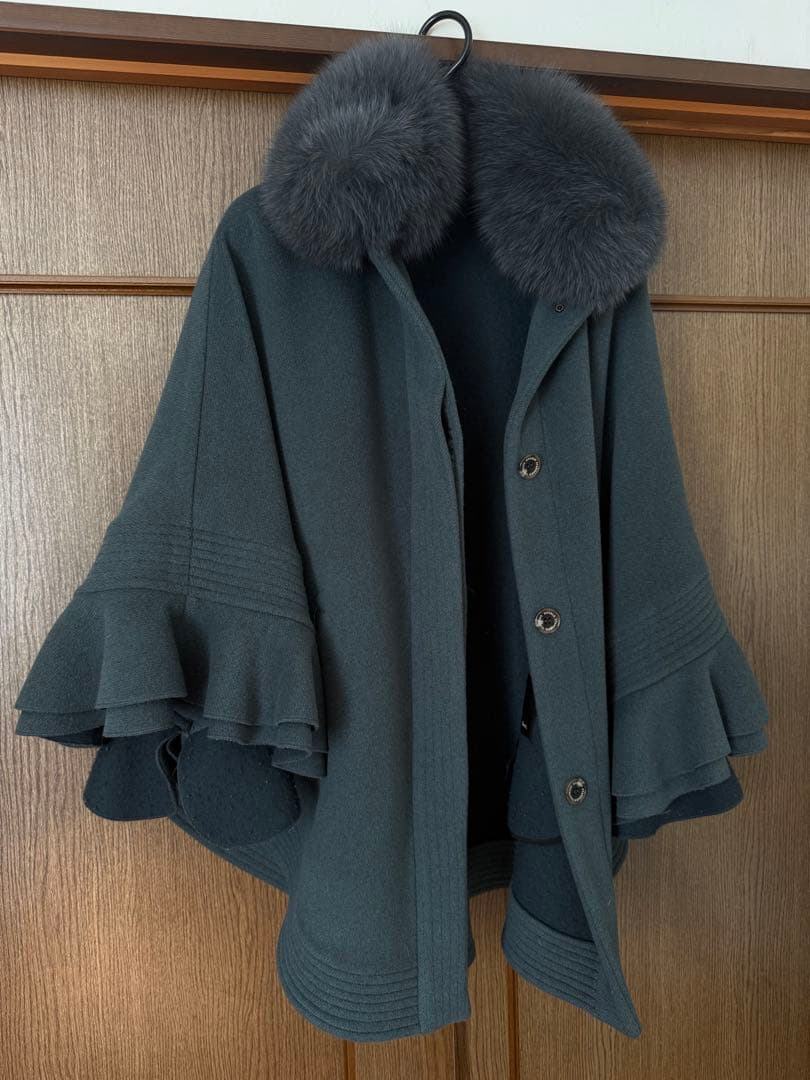 sov.ダブルスタンダードクロージング アンゴラ二重織ポンチョコート