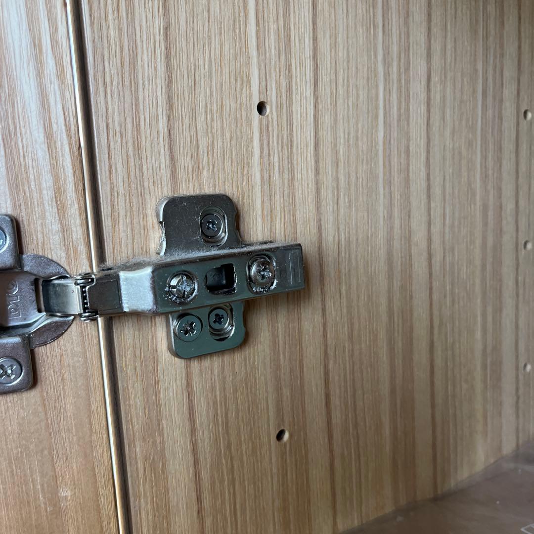 無印良品/ガラス扉付き収納棚/食器棚/ナチュラルウッド