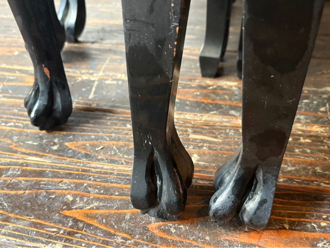 希少 レア 椅子 座卓 猫脚 テーブル インテリア 昭和レトロ 当時物