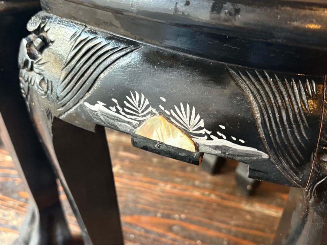 希少 レア 椅子 座卓 猫脚 テーブル インテリア 昭和レトロ 当時物