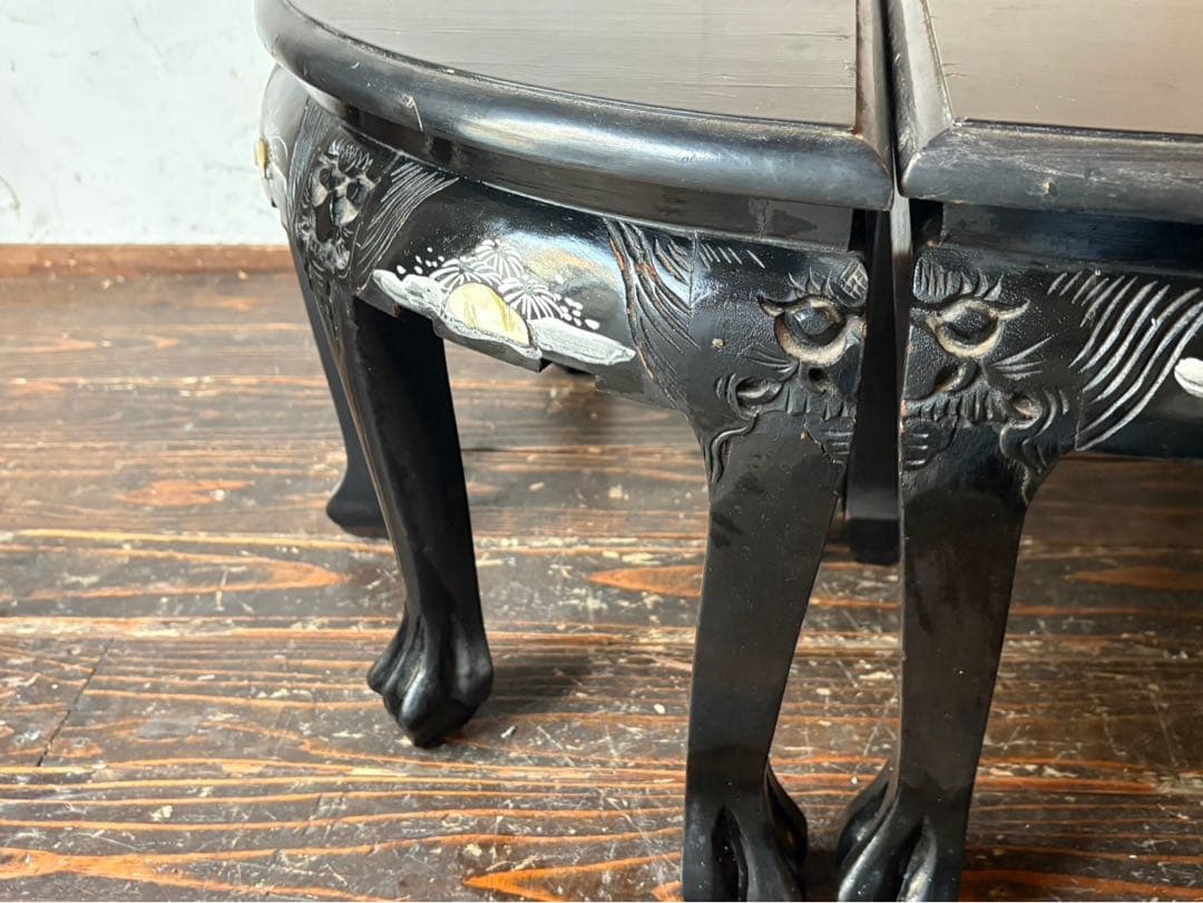 希少 レア 椅子 座卓 猫脚 テーブル インテリア 昭和レトロ 当時物