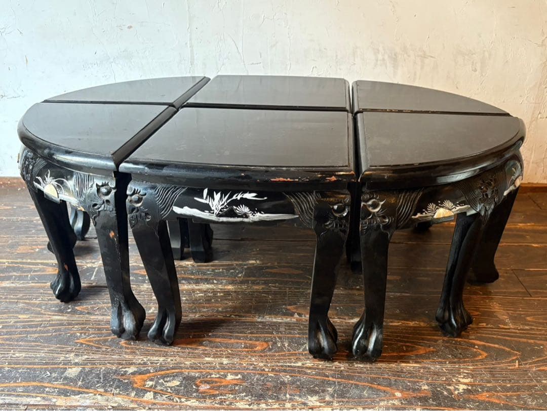 希少 レア 椅子 座卓 猫脚 テーブル インテリア 昭和レトロ 当時物