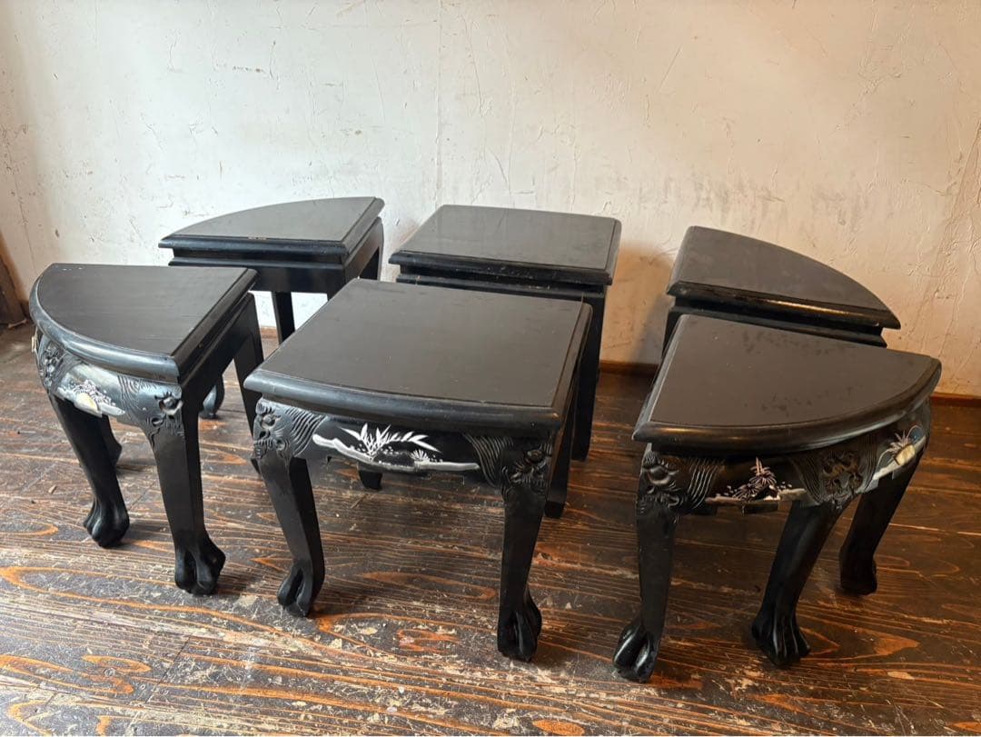 希少 レア 椅子 座卓 猫脚 テーブル インテリア 昭和レトロ 当時物