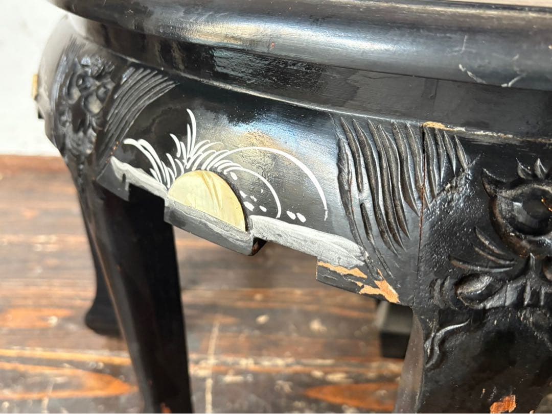 希少 レア 椅子 座卓 猫脚 テーブル インテリア 昭和レトロ 当時物