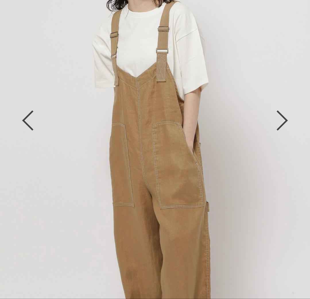 ニコアンド リネンツイルサロペット