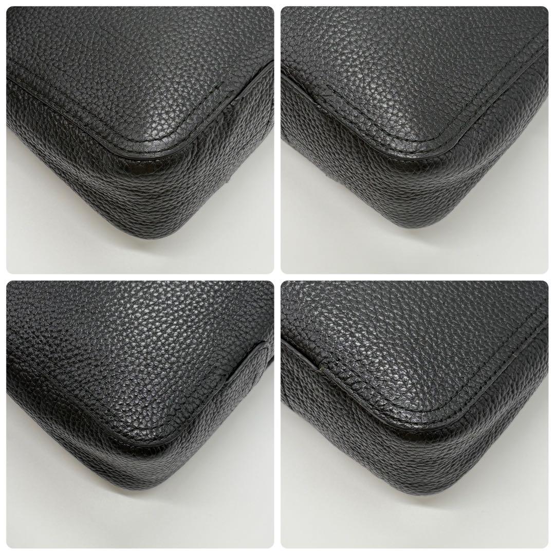 美品✨フルラ ショルダーバッグ アテナ アーチロゴ ゴールド金具 ブラック