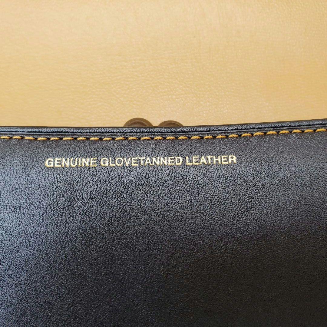 COACH ブラックレザー ショルダーバッグ　コーチ ディンキー ターンロック