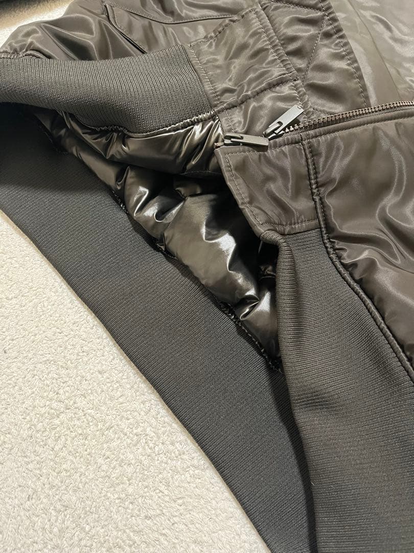 美品　ユニクロ　+J ハイブリッドダウンオーバーサイズ MA-1 グレー　XXL