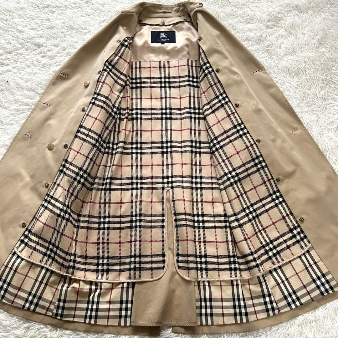 バーバリーロンドン　トレンチコート　ライナー　　ベルト付き　ベージュ　ロング　S