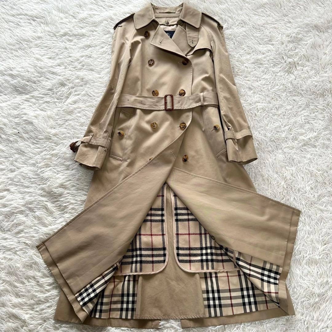 バーバリーロンドン　トレンチコート　ライナー　　ベルト付き　ベージュ　ロング　S