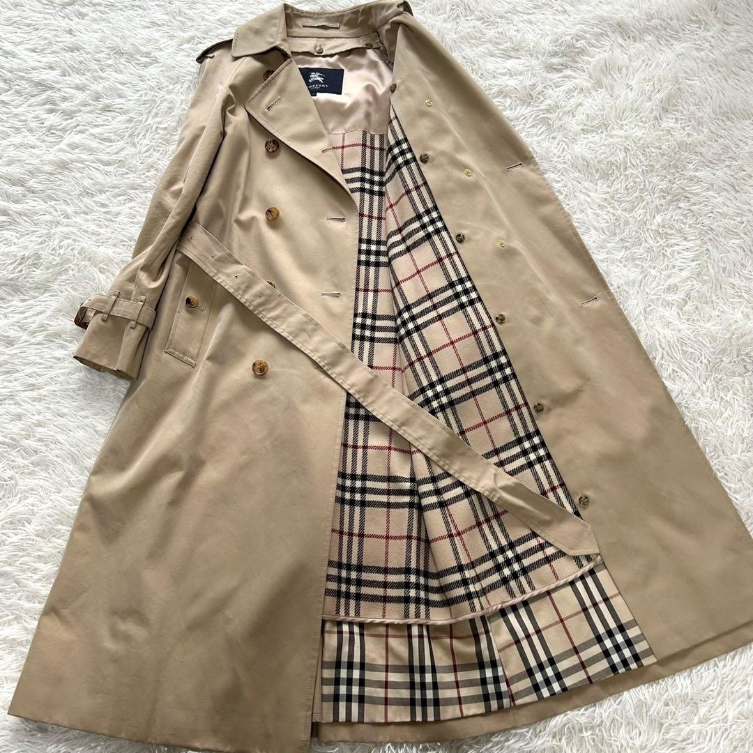 バーバリーロンドン　トレンチコート　ライナー　　ベルト付き　ベージュ　ロング　S