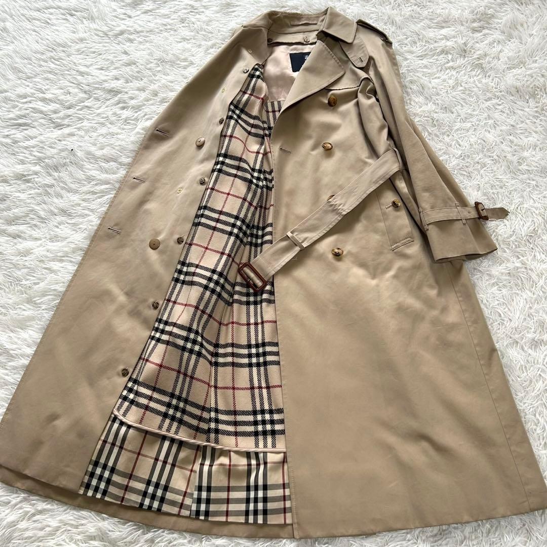 バーバリーロンドン　トレンチコート　ライナー　　ベルト付き　ベージュ　ロング　S