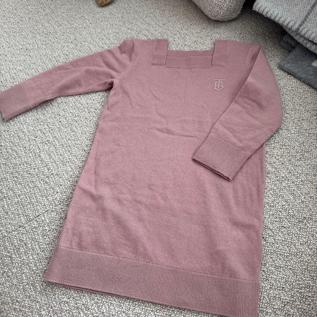 BURBERRY ピンク 長袖ワンピース 4Y バーバリー