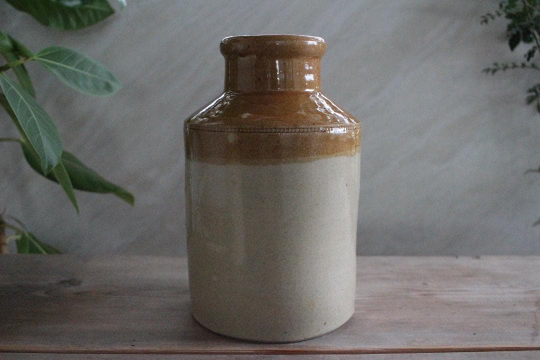 Lサイズ/イギリス陶器ストーンウェアボトル/アンティーク・ヴィンテージ