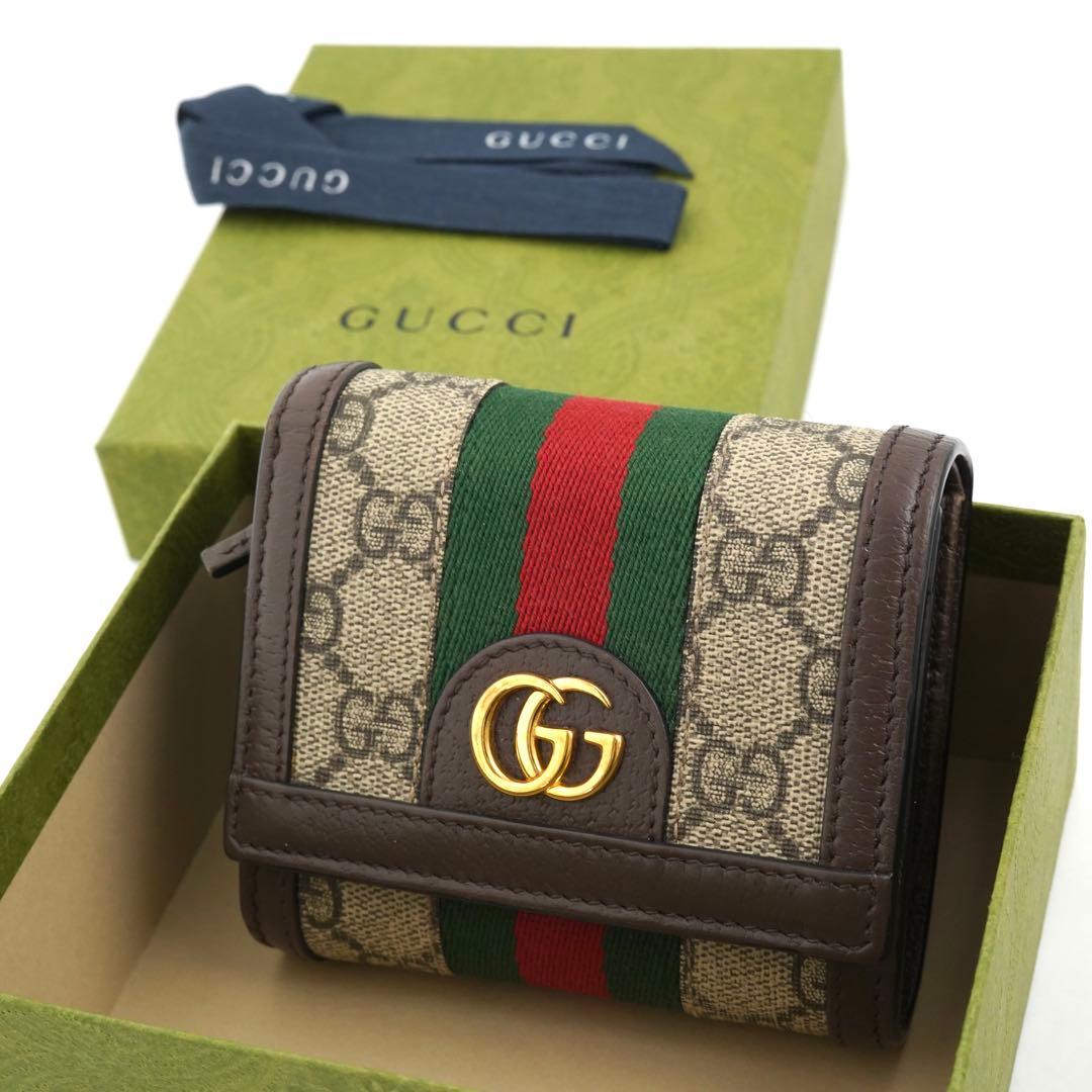 ✨未使用展示品・箱付き✨　GUCCI ミニ財布　マーモント　シェリーライン　GG