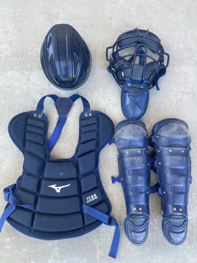 Mizuno キャッチャー用防具セット ネイビー