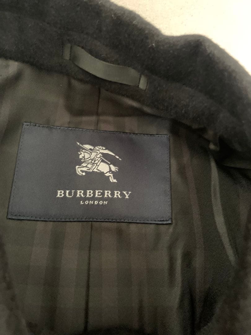 バーバリーロンドン　アンゴラ、カシミア混合　コート　ネーム入り　Mサイズ