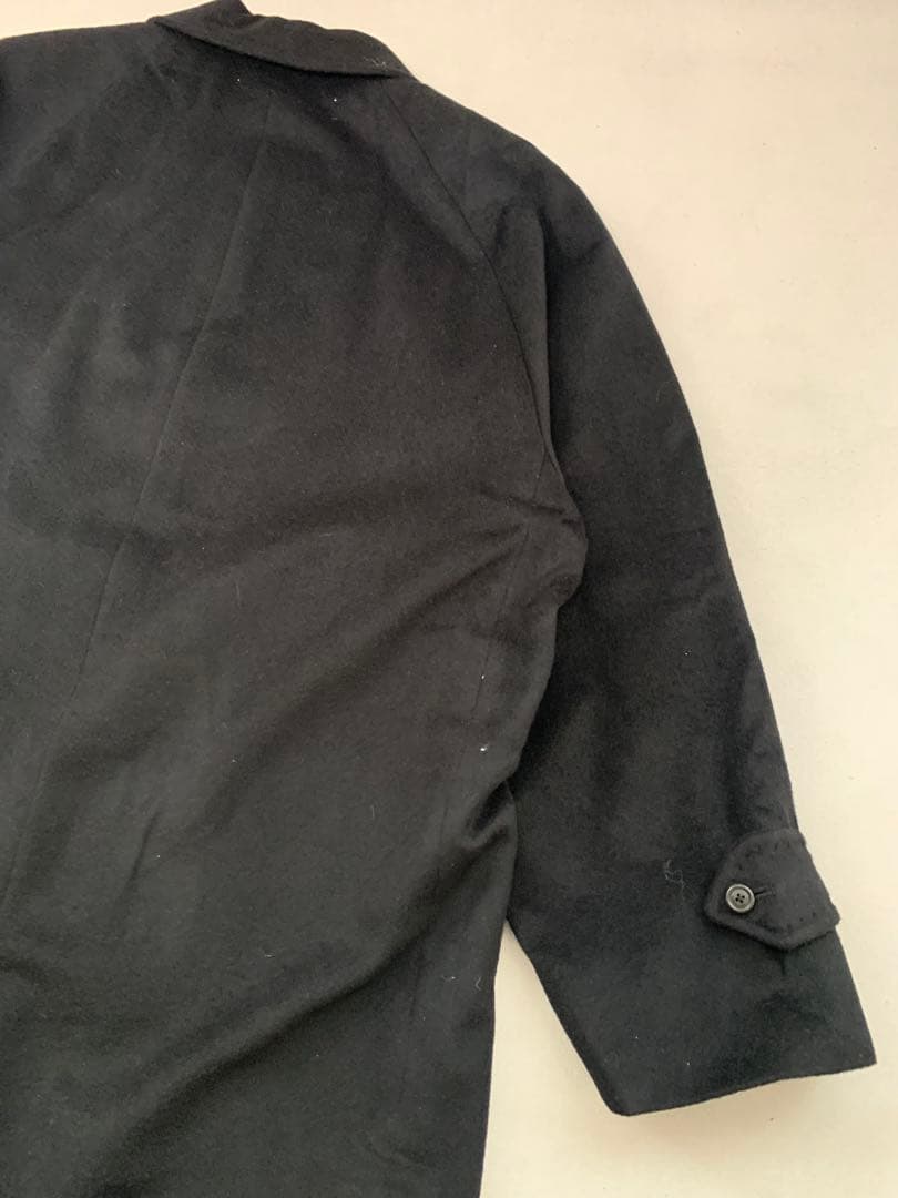 バーバリーロンドン　アンゴラ、カシミア混合　コート　ネーム入り　Mサイズ