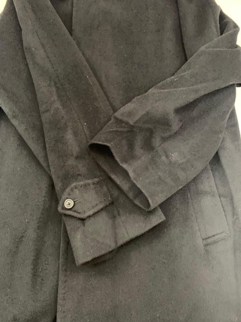 バーバリーロンドン　アンゴラ、カシミア混合　コート　ネーム入り　Mサイズ