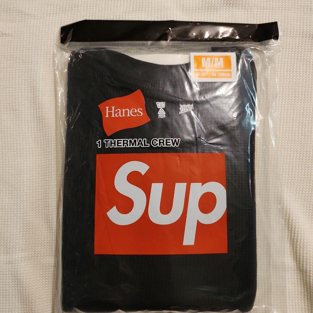 2枚セット Supreme/Hanes サーマルクルー