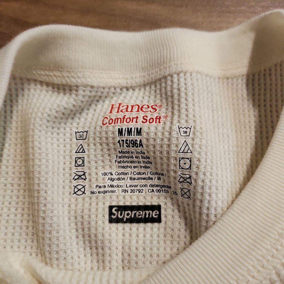 2枚セット Supreme/Hanes サーマルクルー