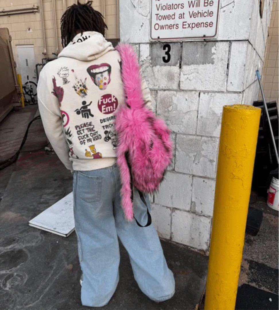 Dekayed ファーバッグ リュック y2k グランジ opium ピンク