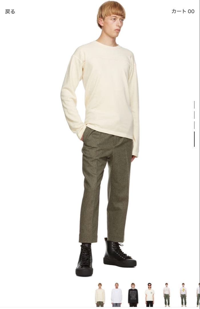 【未使用品】JIL SANDER パネル　ロングスリーブTシャツ