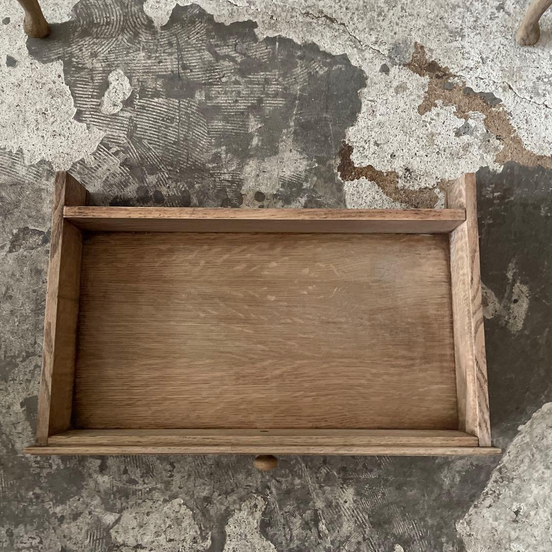 ビンテージ　ドロワーデスク　サイドテーブル　 猫脚　剥離