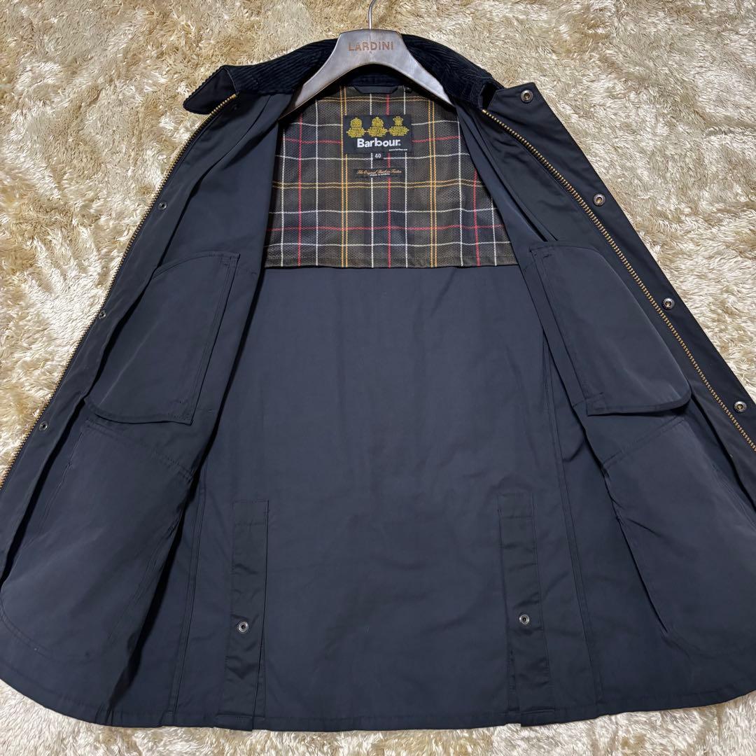 Barbour バブアー BEDALE SL PEACHEDビデイル 黒 40