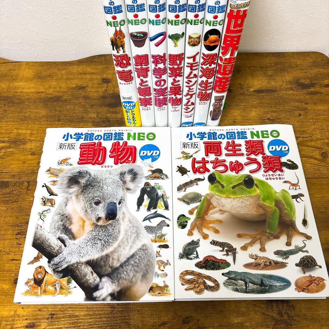DVD付有 小学館の図鑑NEO 9冊セット 動物 恐竜 深海生物 まとめ売り