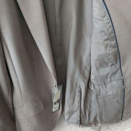 【新品】ニューヨーカー 大きめサイズ スカートスーツ ウール シルク素材