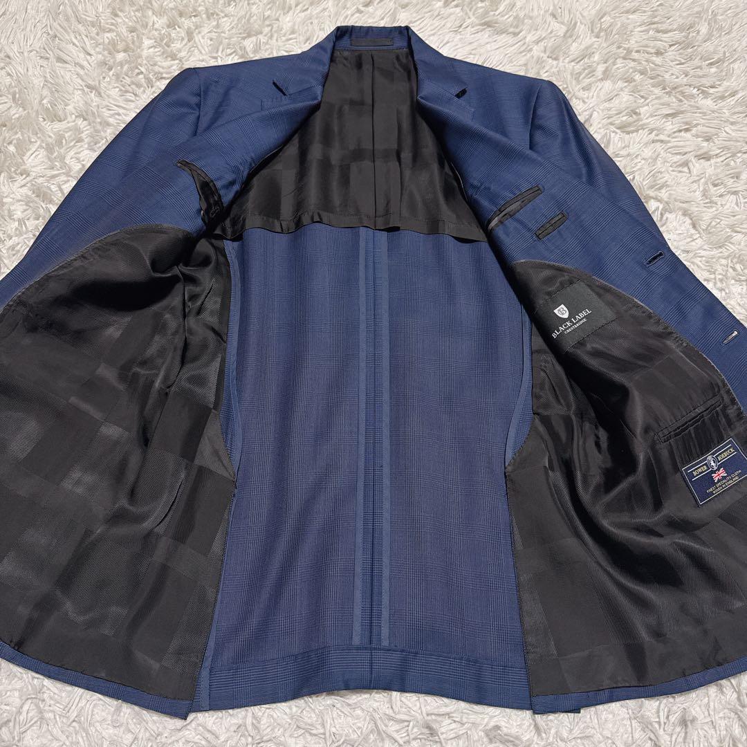 《高級生地》ブラックレーベルクレストブリッジ 3ピーススーツ ネイビー XL