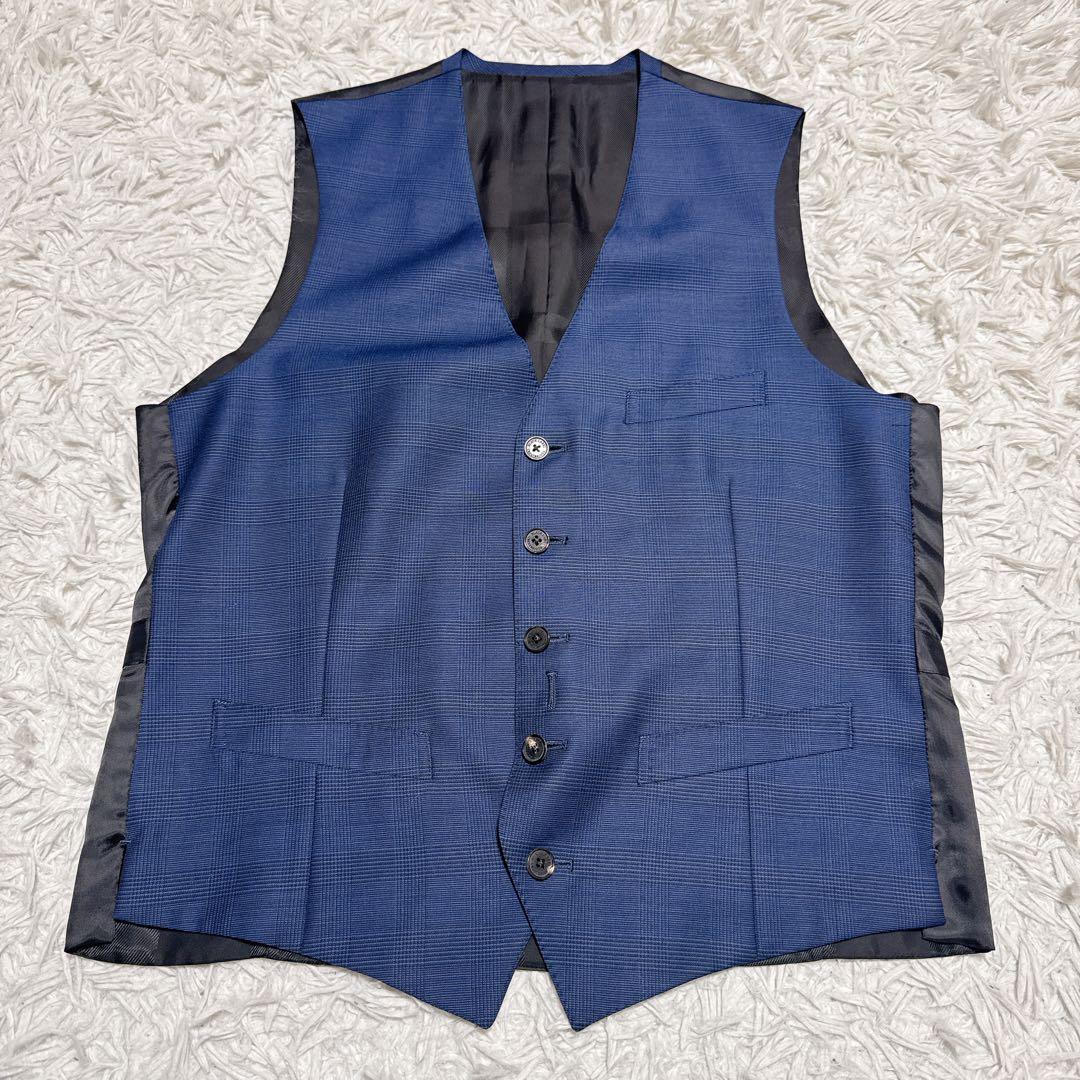 《高級生地》ブラックレーベルクレストブリッジ 3ピーススーツ ネイビー XL