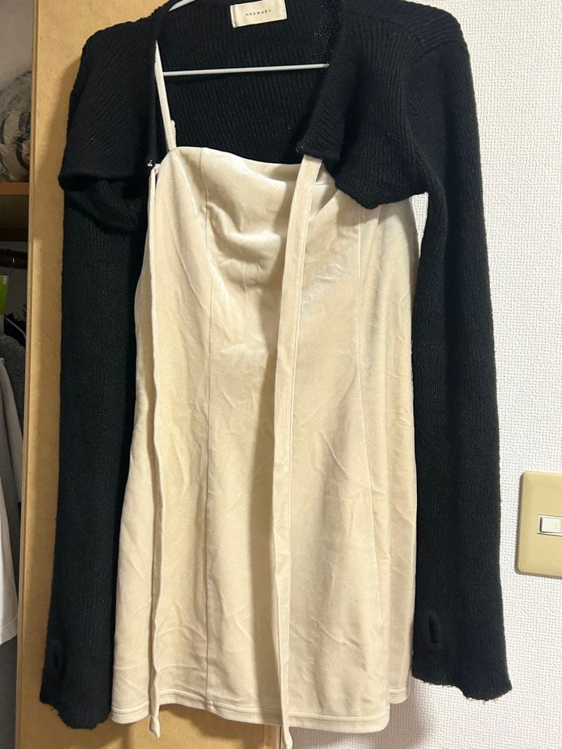 ワンピース ANDMARY Anita ribbon mini dress