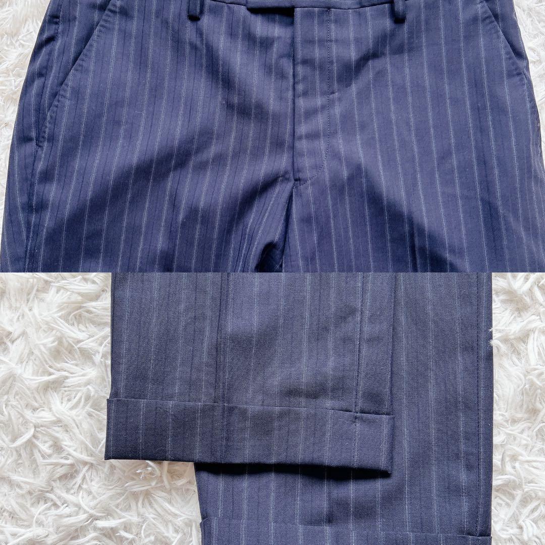 美品 ポールスミス 現行 ゼニア スーツ セットアップ ストライプ L メンズ