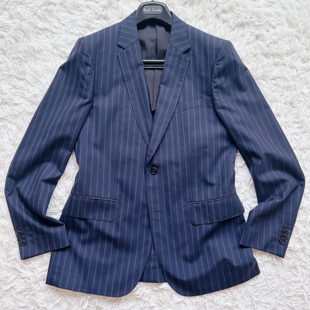 美品 ポールスミス 現行 ゼニア スーツ セットアップ ストライプ L メンズ