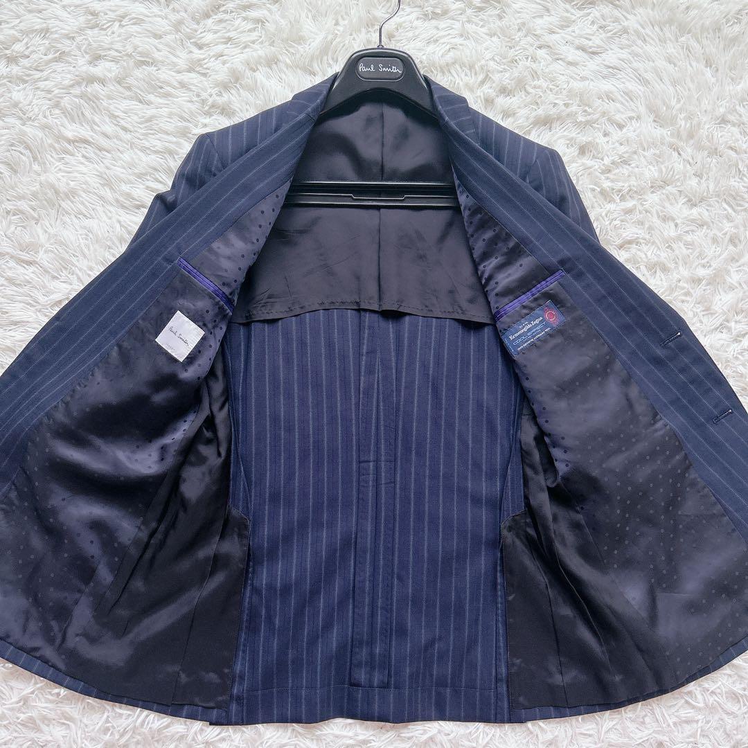 美品 ポールスミス 現行 ゼニア スーツ セットアップ ストライプ L メンズ