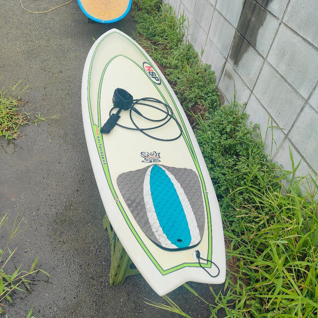 【極美品】NSP ショートボード 5’6” フィッシュテール 付属品完備 送料込
