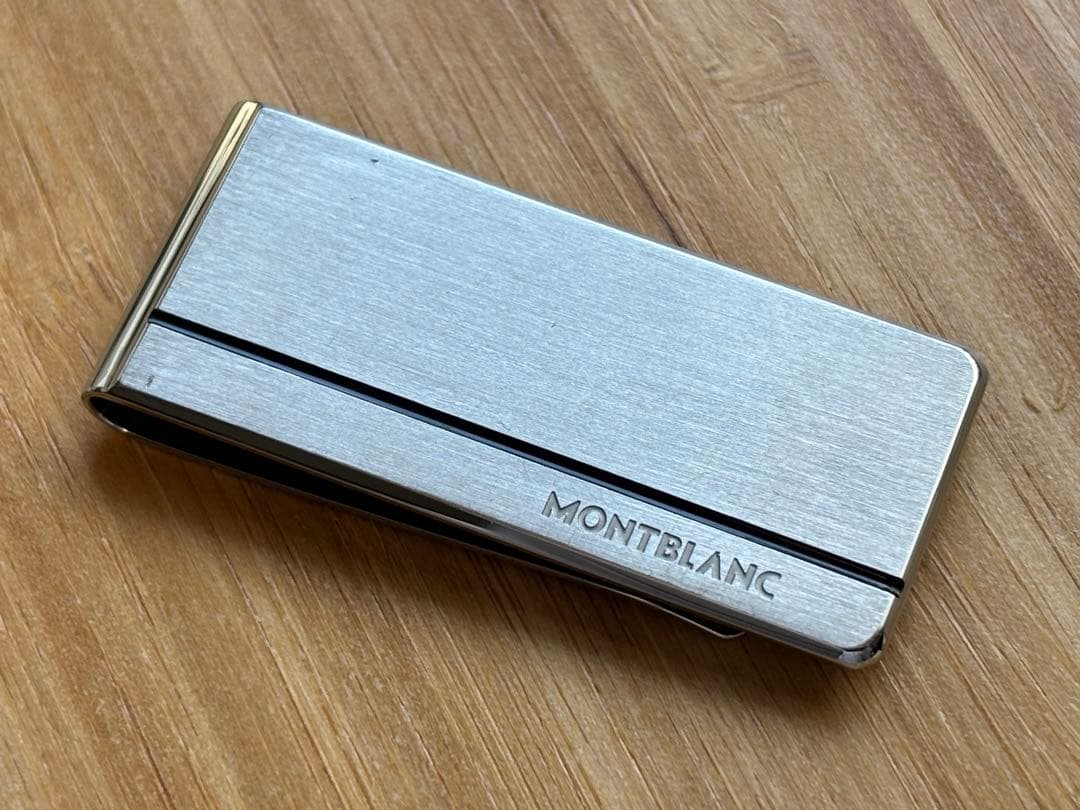 モンブラン/マネークリップ/財布/シルバー/MONTBLANC/ロゴ/良品/レア