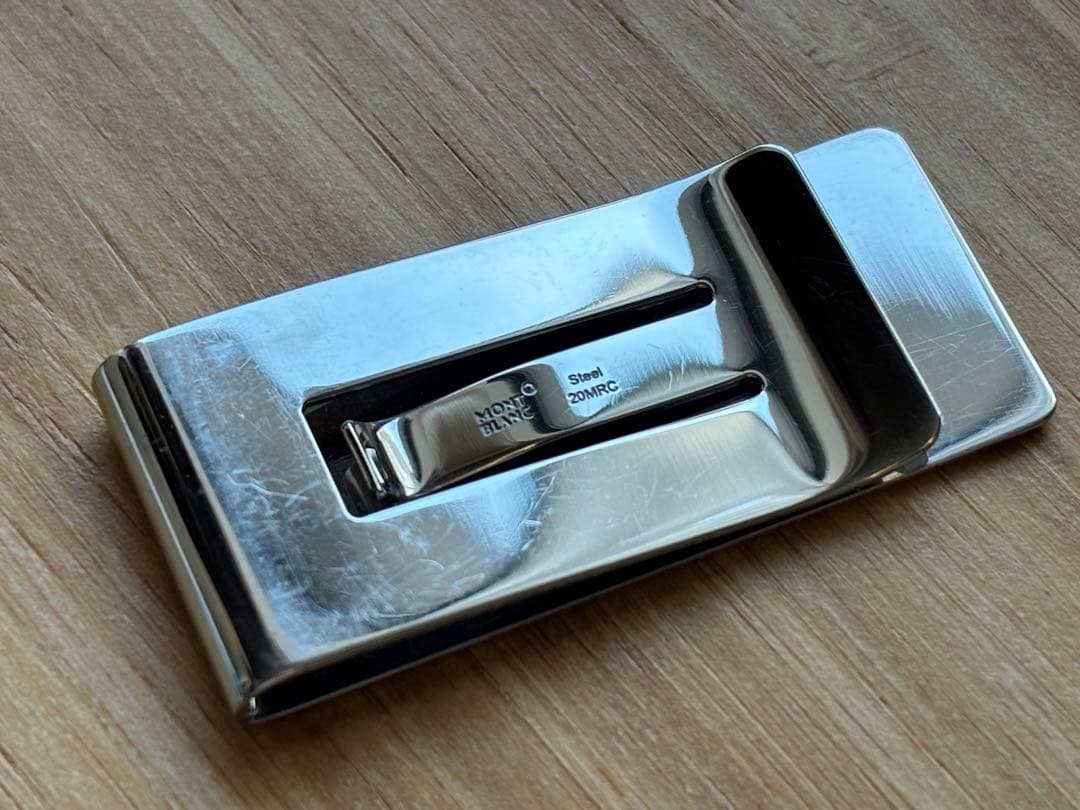 モンブラン/マネークリップ/財布/シルバー/MONTBLANC/ロゴ/良品/レア